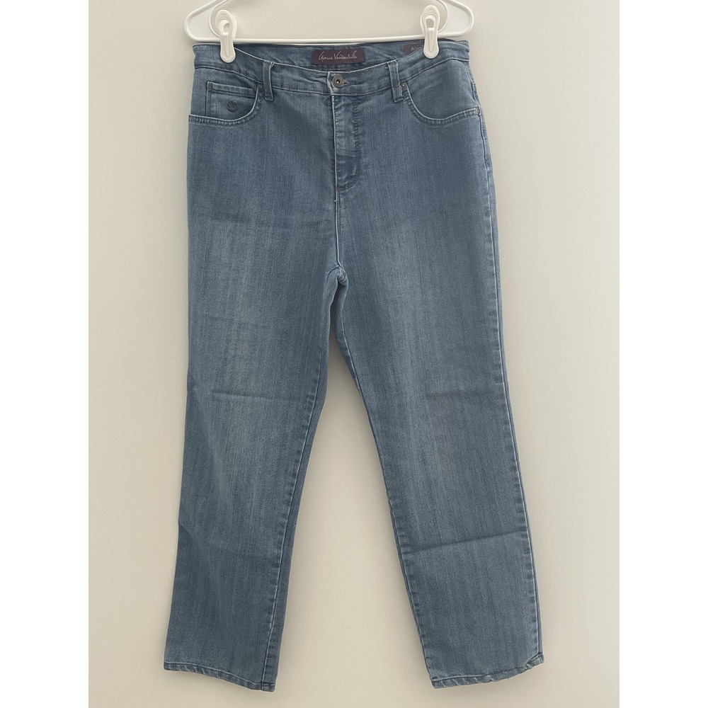 GLORIA VANDERBUILT Amanda Light Denim Jeans Womens Sz12P Indonesia